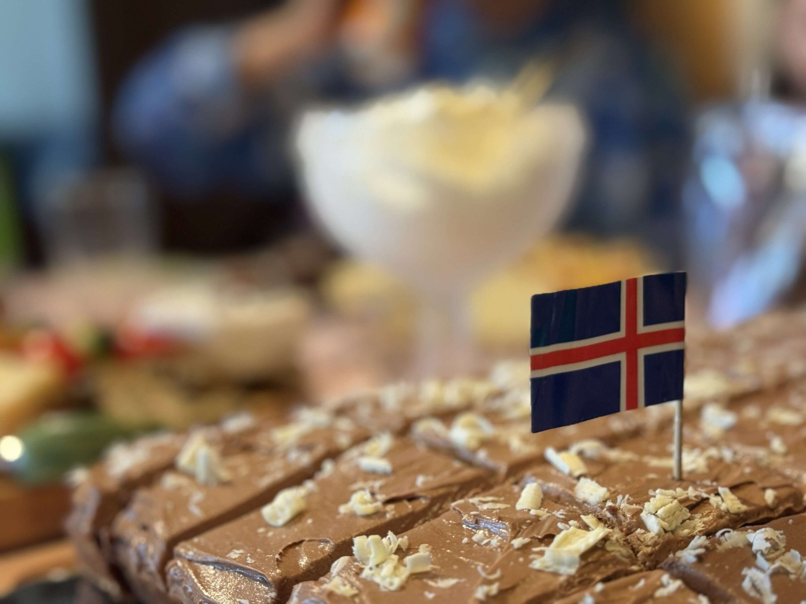 icelandic flag on traditional cake